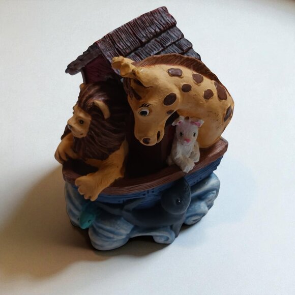 Vintage 1990s Noah's Ark Resin Bookends – Heavy Figi Graphics Set Nursery Decor - Picture 10 of 13